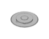 Date indicator driving wheel, assembled