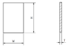 Glace, carrée(rectangle), plate, H = 17,02 mm / W = 13,02 mm