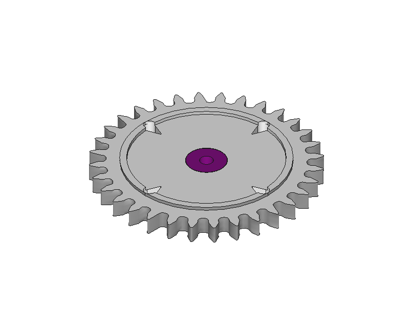 Roue intermédiaire réduction, empierré