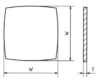 Glass, rectangle, rounded(Squircle), hollow, W = 20,97 mm