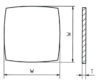 Glass, rectangle, rounded(Squircle), flat, H = 26,02 mm