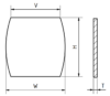 Glass, barrel, flat, H = 28,52 mm